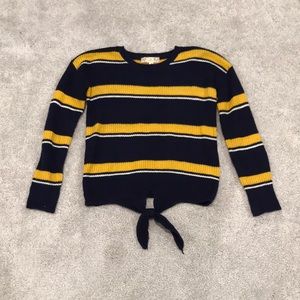 Pink Republic Striped Sweater // blue + yellow // Small